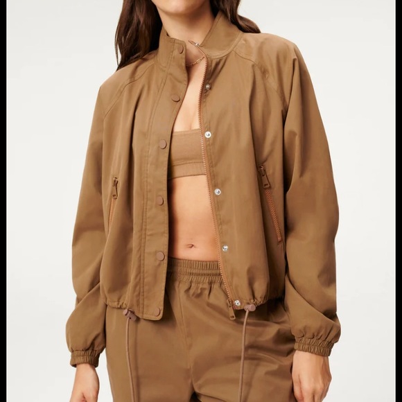 Good American Jackets & Blazers - SALE - Good American suede track jacket - sepia001 - size 1